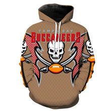 Load image into Gallery viewer, Tampa Bay Buccaneers NFL Apparel Men 3D Polyester Hoodie Sweatshirt Personalized Full Color Full Plus Size Best Gift Printed Logo Team