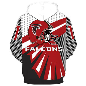 Atlanta Falcons NFL Apparel Men 3D Polyester Hoodie Sweatshirt Personalized Full Color Full Plus Size Best Gift Printed Logo Team