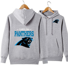 Load image into Gallery viewer, Carolina Panthers NFL Apparel Unisex Polyester Sport Pullover Hoodie Sweatshirt Black/Gray/Red/White/Yellow Full Plus Size Best Gift Printed Logo Team