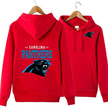 Load image into Gallery viewer, Carolina Panthers NFL Apparel Unisex Polyester Sport Pullover Hoodie Sweatshirt Black/Gray/Red/White/Yellow Full Plus Size Best Gift Printed Logo Team