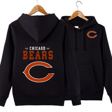 Load image into Gallery viewer, Chicago Bears NFL Apparel Unisex Polyester Sport Pullover Hoodie Sweatshirt Black/Gray/Red/White/Yellow Full Plus Size Best Gift Printed Logo Team