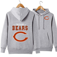 Load image into Gallery viewer, Chicago Bears NFL Apparel Unisex Polyester Sport Pullover Hoodie Sweatshirt Black/Gray/Red/White/Yellow Full Plus Size Best Gift Printed Logo Team