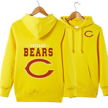 Load image into Gallery viewer, Chicago Bears NFL Apparel Unisex Polyester Sport Pullover Hoodie Sweatshirt Black/Gray/Red/White/Yellow Full Plus Size Best Gift Printed Logo Team