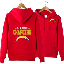 Load image into Gallery viewer, San Diego Chargers NFL Apparel Unisex Polyester Sport Pullover Hoodie Sweatshirt Black/Gray/Red/White/Yellow Full Plus Size Best Gift Printed Logo Team