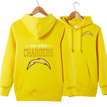 Load image into Gallery viewer, San Diego Chargers NFL Apparel Unisex Polyester Sport Pullover Hoodie Sweatshirt Black/Gray/Red/White/Yellow Full Plus Size Best Gift Printed Logo Team
