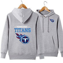Load image into Gallery viewer, Tennessee Titans NFL Apparel Unisex Polyester Sport Pullover Hoodie Sweatshirt Black/Gray/Red/White/Yellow Full Plus Size Best Gift Printed Logo Team