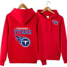 Load image into Gallery viewer, Tennessee Titans NFL Apparel Unisex Polyester Sport Pullover Hoodie Sweatshirt Black/Gray/Red/White/Yellow Full Plus Size Best Gift Printed Logo Team