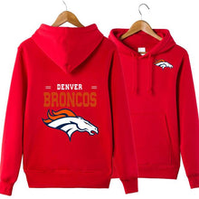 Load image into Gallery viewer, Denver Broncos NFL Apparel Unisex Polyester Sport Pullover Hoodie Sweatshirt Black/Gray/Red/White/Yellow Full Plus Size Best Gift Printed Logo Team