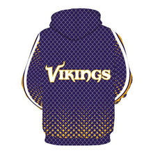 Load image into Gallery viewer, Minnesota Vikings NFL Apparel Men 3D Polyester Hoodie Sweatshirt Personalized Full Color Full Plus Size Best Gift Printed Logo Team