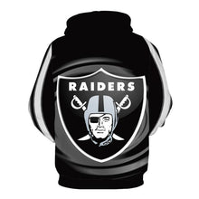 Load image into Gallery viewer, Oakland Raiders NFL Apparel Men 3D Polyester Hoodie Sweatshirt Personalized Full Color Full Plus Size Best Gift Printed Logo Team