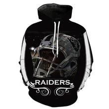 Load image into Gallery viewer, Oakland Raiders NFL Apparel Men 3D Polyester Hoodie Sweatshirt Personalized Full Color Full Plus Size Best Gift Printed Logo Team