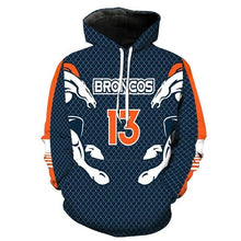 Load image into Gallery viewer, Denver Broncos NFL Apparel Men 3D Polyester Hoodie Sweatshirt Personalized Full Color Full Plus Size Best Gift Printed Logo Team