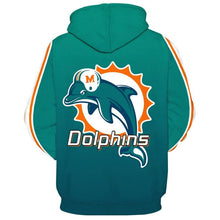 Load image into Gallery viewer, Miami Dolphins NFL Apparel Men 3D Polyester Hoodie Sweatshirt Personalized Full Color Full Plus Size Best Gift Printed Logo Team