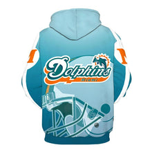 Load image into Gallery viewer, Miami Dolphins NFL Apparel Men 3D Polyester Hoodie Sweatshirt Personalized Full Color Full Plus Size Best Gift Printed Logo Team