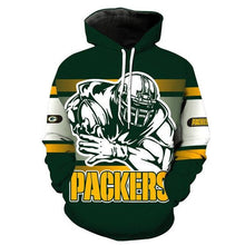 Load image into Gallery viewer, Green Bay Packers NFL Apparel Men 3D Polyester Hoodie Sweatshirt Personalized Full Color Full Plus Size Best Gift Printed Logo Team