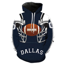 Load image into Gallery viewer, Dallas Cowboys NFL Apparel Men 3D Polyester Hoodie Sweatshirt Personalized Full Color Full Plus Size Best Gift Printed Logo Team
