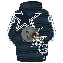 Load image into Gallery viewer, Dallas Cowboys NFL Apparel Men 3D Polyester Hoodie Sweatshirt Personalized Full Color Full Plus Size Best Gift Printed Logo Team