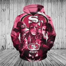 Load image into Gallery viewer, San Francisco 49ers NFL Apparel Men 3D Polyester Horror Halloween Hoodie Sweatshirt Personalized Full Color Full Plus Size Best Gift Printed Logo Team