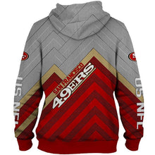 Load image into Gallery viewer, San Francisco 49ers NFL Apparel Men 3D Polyester Zipper Hoodie Sweatshirt Personalized Full Color Full Plus Size Best Gift Printed Logo Team