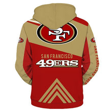 Load image into Gallery viewer, San Francisco 49ers NFL Apparel Men 3D Polyester Zipper Hoodie Sweatshirt Personalized Full Color Full Plus Size Best Gift Printed Logo Team