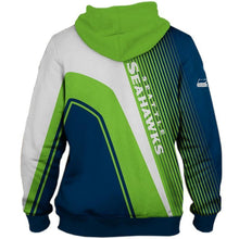 Load image into Gallery viewer, Seattle Seahawks NFL Apparel Men 3D Polyester Zipper Hoodie Sweatshirt Personalized Full Color Full Plus Size Best Gift Printed Logo Team