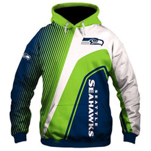 Load image into Gallery viewer, Seattle Seahawks NFL Apparel Men 3D Polyester Zipper Hoodie Sweatshirt Personalized Full Color Full Plus Size Best Gift Printed Logo Team