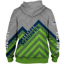 Load image into Gallery viewer, Seattle Seahawks NFL Apparel Men 3D Polyester Zipper Hoodie Sweatshirt Personalized Full Color Full Plus Size Best Gift Printed Logo Team