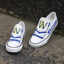 Load image into Gallery viewer, Whitney Wildcats Unisex Printed Custom Letter &amp; Logo Canvas Shoes White Full Plus Size Best Gift Printed Logo Team