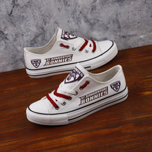 Load image into Gallery viewer, St. Bonaventure Basketball High School Unisex Printed Custom Letter &amp; Logo Canvas Shoes White Full Plus Size Best Gift Printed Logo Team