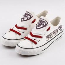 Load image into Gallery viewer, St. Bonaventure Basketball High School Unisex Printed Custom Letter &amp; Logo Canvas Shoes White Full Plus Size Best Gift Printed Logo Team