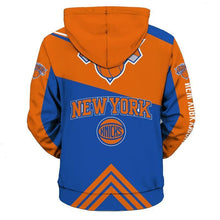 Load image into Gallery viewer, New York Knicks NBA Apparel Men Polyester Zipper Hoodie Sweatshirt Personalized Full Color Full Plus Size Best Gift Printed Logo Team