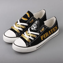 Load image into Gallery viewer, Crawford Pirates Apparel Unisex Unique Design Printed Custom Letter &amp; Logo Canvas Shoes Black Full Plus Size Best Gift Printed Logo Team