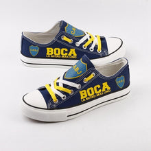 Load image into Gallery viewer, Club Atletico Boca Juniors Apparel Unisex Unique Design Printed Letter &amp; Logo Canvas Shoes Blue Full Plus Size Best Gift Printed Logo Team