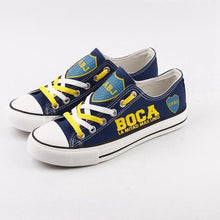 Load image into Gallery viewer, Club Atletico Boca Juniors Apparel Unisex Unique Design Printed Letter &amp; Logo Canvas Shoes Blue Full Plus Size Best Gift Printed Logo Team