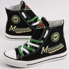 Load image into Gallery viewer, Minnesota Wild NFL Apparel Unisex Novelty Design Super Comfort Canvas Shoes Personalized Full Color Full Plus Size Best Gift Printed Logo Team