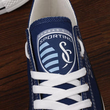 Load image into Gallery viewer, Sporting Kansas City Apparel Unisex Unique Design Super Comfort Canvas Shoes Blue/White Full Plus Size Best Gift Printed Logo Team