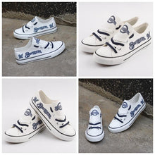 Load image into Gallery viewer, Milwaukee Brewers MLB Apparel Unisex Unique Design Letter In Night Luminous Canvas Shoes Blue/White/Black Full Plus Size Best Gift Printed Logo Team