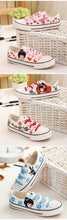 Load image into Gallery viewer, Anime Apparel Women Lace-Up Lovely Girls Pattern Canvas Shoes White/Pink Full Plus Size Best Gift Printed Logo Team